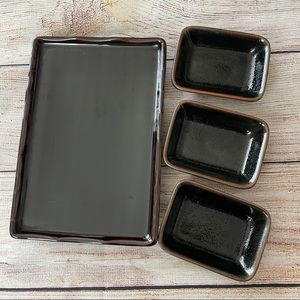 Sushi Plate and Dipping Sauce Dishes